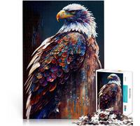 Puzzle 1000 pièces pour Adolescents Peinture à l'encre d'aigle à tête Blanche Jeu Pratique Collection d'artistes, Beaux-Arts 75x50cm