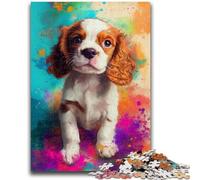 Puzzle 1000 pièces pour Adolescents, Peinture à l'huile de Chiot, Puzzle pour Adolescents, Relax Games, idéal comme Cadeau pour Toute la Famille (26x38cm)