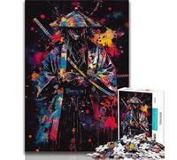 Puzzle 1000 pièces pour Adolescents, Peinture à l'huile de samouraï Ninja, Puzzle 1000 pièces, Jeu de Quiz, décoration Murale, Cadeaux Uniques pour Anniversaire et Noël (Taille 75x50cm)