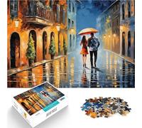 Puzzle 1000 pièces pour Adolescents Peinture à l'huile d'un Couple en Couple Jeu Pratique Interaction Parent-Enfant 38x26cm