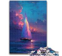 Puzzle 1000 pièces pour Adolescents, Peinture à l'huile sur voilier, Relax Games, idéal comme Cadeau pour Toute la Famille (75x50cm)