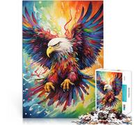Puzzle 1000 pièces pour Adolescents Peinture d'aigle Arc-en-Ciel Jeu Familial pour et est idéal comme Cadeau pour Toute la Famille 75x50cm