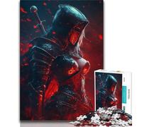 Puzzle 1000 pièces pour Adolescents, Peinture de Chevalier médiéval, entraînez Votre Cerveau et Vos Mains, Cadeau d'anniversaire, Cadeaux, Art Mural pour Les 14 Ans et Plus 38x26cm