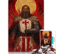 Puzzle 1000 pièces pour Adolescents, Peinture de Chevalier médiéval, Puzzles pour Adultes, Anti-Stress, Vacances à la Maison, Tuer Le Temps, améliorer l'amour Entre Les Couples 26x38cm