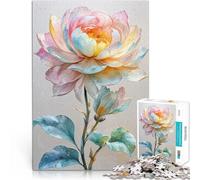 Puzzle 1000 pièces pour Adolescents Peinture de Fleurs à l'aquarelle Casse-tête pour est idéal comme Cadeau pour Toute la Famille 52x38cm