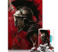 Puzzle 1000 pièces pour Adolescents, Peinture de Guerrier Spartiate, Puzzle 1000 pièces, Un défi Difficile à Offrir à Toute la Famille (Taille 75x50cm)