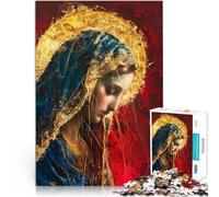 Puzzle 1000 pièces pour Adolescents Peinture de la Vierge Marie Jeux éducatifs Décoration d'intérieur Idées Cadeaux 38x26cm
