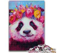 Puzzle 1000 pièces pour Adolescents Peinture Panda Convient aux 14 Ans et Plus Jeu éducatif pour Anniversaire et Noël 50x75cm
