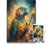 Puzzle 1000 pièces pour Adolescents - Perroquet Magicien et Baguette Magique - Idéal pour des soirées détente - Ajustement Parfait - Découpe précise - Dimensions:38x26cm