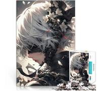 Puzzle 1000 pièces pour Adolescents Personnage d'anime aux Cheveux Blancs Jeux de détente Améliorer la mémoire 52x38cm