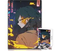 Puzzle 1000 pièces pour Adolescents - Personnage d'anime avec du feu - Jeu intellectuel pour améliorer la mémoire - Cadeau d'anniversaire - Dimensions:38x52cm