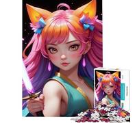 Puzzle 1000 pièces pour Adolescents Personnage d'anime avec épée et Oreilles de Renard Jouet éducatif et Relaxant Cadeau d'anniversaire (Dimensions 38x52cm)