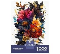 Puzzle 1000 Pièces pour Adolescents Petals and Gold Puzzle pour Adultes Jeu Manuel Difficile Excellent Cadeau Anti-Stress 38x26cm/1000pcs
