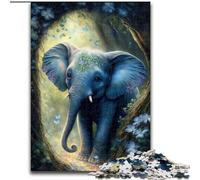 Puzzle 1000 pièces pour Adolescents, Petit éléphant Mignon, pour Les Plus de 14 Ans, Jeu éducatif, défi, Cadeau d'anniversaire (Taille 50x75cm)