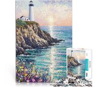 Puzzle 1000 pièces pour Adolescents Phare Sérénité Entraînez Votre Cerveau et Vos Mains est idéal comme Cadeau pour Toute la Famille 38x26cm