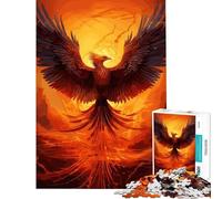 Puzzle 1000 pièces pour Adolescents Phénix majestueux renaissant défi éducatif décoration Murale Jeux relaxants pour Les 14 Ans et Plus (38x52cm)