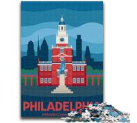 Puzzle 1000 pièces pour Adolescents, Philadelphie, États-Unis, Paysage Urbain, Jeu éducatif, défi, Jouet, à Offrir en Cadeau à Toute la Famille (Taille 38x26cm)