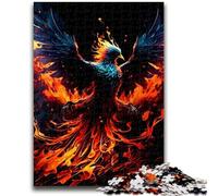 Puzzle 1000 pièces pour Adolescents Phoenix, Difficile et Stimulant, avec Affiche et fiche de Questions-réponses pour Les 14 Ans, 26x38cm