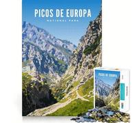 Puzzle 1000 pièces pour Adolescents Picos De Europa NTL Park Fine Cut Art Logic Fun Toy Cozy Time Play Décoration Murale de Noël (50x75cm)