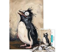 Puzzle 1000 pièces pour Adolescents Pingouin confus Jeu éducatif défi Jouet de détente Jeux d'analyse et de logique Idée Cadeau et Jouet (Dimensions 50x75cm)