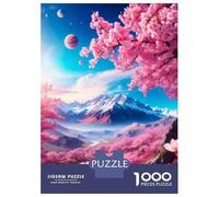 Puzzle 1000 Pièces pour Adolescents Pink Tree Puzzle Adulte - Jeu De Construction - Difficile - Cadeau Unique pour Anniversaire Et Noël 70x50cm/1000pcs