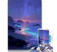 Puzzle 1000 pièces pour Adolescents, Plage, Voie lactée, Vue Nocturne, Jouets éducatifs, Jeux Anti-Stress, décoration d'intérieur Unique et Cadeaux 38x26cm