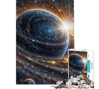 Puzzle 1000 pièces pour Adolescents Planète Cosmique avec Galaxie tourbillonnante Jeu de Puzzle pour Adultes Améliore la mémoire Idéal pour Un Anniversaire ou Noël (Taille 38x52cm)