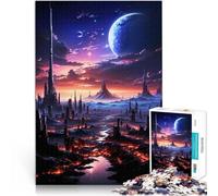 Puzzle 1000 pièces pour Adolescents Planète de la Ville du Futur Jeu éducatif Défi Jouet Car C'est Un pour Toute la Famille 75x50cm