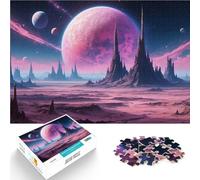 Puzzle 1000 pièces pour Adolescents Planète Montagnes Séjour Anti-Stress pour Tuer Le Temps Cadeaux du Père Noël Secret 52x38cm