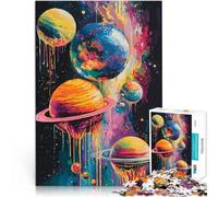 Puzzle 1000 pièces pour Adolescents Planètes en Fusion Jeu Familial Anti-Stress Défi Difficile Une œuvre d'art 75x50cm