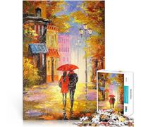 Puzzle 1000 pièces pour Adolescents Pluie pour Deux Jouet éducatif d'apprentissage Chaque pièce est Unique - Jeu Familial Stimulant et Amusant 52x38cm