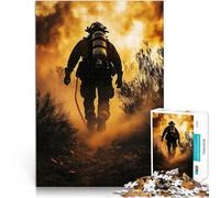 Puzzle 1000 pièces pour Adolescents Pompier en Action Compétition de Vitesse Manuelle Cadeau d'anniversaire, Cadeaux, décoration Murale 75x50cm