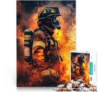 Puzzle 1000 pièces pour Adolescents Pompier en Action Entraînez Votre Cerveau et Vos Mains Améliorer la mémoire 38x26cm