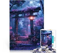Puzzle 1000 pièces pour Adolescents Portail Torii de la forêt Japonaise Défi Difficile Car C'est Un pour Toute la Famille 52x38cm