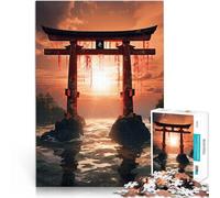 Puzzle 1000 pièces pour Adolescents Portail Torii Japonais Entraînez Votre Cerveau et Vos Mains Bon Cadeau 50x70cm