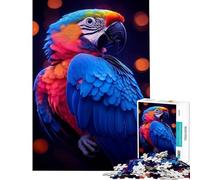 Puzzle 1000 pièces pour Adolescents Portrait d'ara coloré Jeu éducatif Défi ludique Cadeau Amusant Décoration Murale (Dimensions 38x26cm)