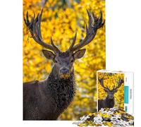 Puzzle 1000 pièces pour Adolescents Portrait de cerf Modèle Difficile et Stimulant Jeu Impossible à Assembler Convient aux Personnes de 14 Ans et Plus (50x75cm)