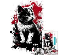 Puzzle 1000 pièces pour Adolescents Portrait de Chat Munchkin Activités Amusantes à la Maison améliore la mémoire Jeu Pratique adapté aux 14 Ans et Plus (50x75cm)