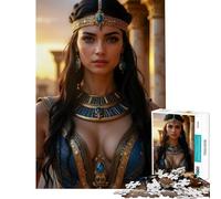 Puzzle 1000 pièces pour Adolescents Portrait de la Reine égyptienne Un défi à relever pour Une décoration Parfaite Jouet Anti-Stress à partir de 14 Ans 38x26cm