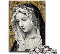 Puzzle 1000 pièces pour Adolescents Portrait de Marie la Mère Jouets éducatifs d'apprentissage Décoration intérieure Unique et Cadeaux pour 14+ 50x75cm
