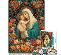 Puzzle 1000 pièces pour Adolescents Portrait de Marie la mère Puzzle Adolescent Apprentissage éducatif pour est idéal comme Cadeau pour Toute la Famille 38x26cm