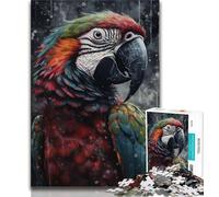 Puzzle 1000 pièces pour Adolescents Portrait de Perroquet coloré 1000 pièces pour Adolescents Apprentissage éducatif idéal comme Cadeau pour Toute la Famille 75x50cm