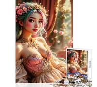 Puzzle 1000 pièces pour Adolescents Portrait de Princesse de Conte de fées Jeu éducatif pour Femmes et Hommes Jeu Stimulant à compléter Dimensions 50x75cm