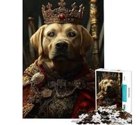 Puzzle 1000 pièces pour Adolescents Portrait du Roi des Chiens Stimule Le Cerveau Cadeau d'anniversaire Décoration Murale Convient aux Personnes de 14 Ans et Plus (50x75cm)