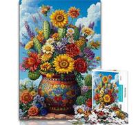 Puzzle 1000 pièces pour Adolescents, Pots de Plantes du désert, Puzzle pour Adolescents, Jeux éducatifs, décoration d'intérieur, Convient pour la décoration de Bureau (Taille 38x26cm)