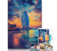 Puzzle 1000 pièces pour Adolescents, pour Les soirées Jeux, Paysage Urbain de Dubaï, 1000 pièces pour Adolescents, Jouet coloré pour la Maison (Taille 75x50cm)