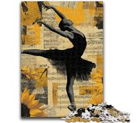 Puzzle 1000 pièces pour Adolescents, pour Toute la Famille à partir de 14 Ans, Motif Black Swan Ballet, 26x38cm