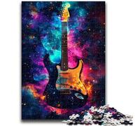Puzzle 1000 pièces pour Adolescents, pour Toute la Famille à partir de 14 Ans, Motif Guitare Galaxie, 26x38cm