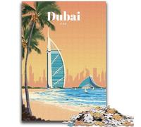 Puzzle 1000 pièces pour Adolescents, pour Un Voyage à Dubaï en Famille, idéal comme Cadeau pour Toute la Famille à partir de 14 Ans (Taille 38x52cm)