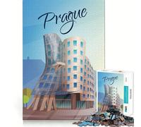 Puzzle 1000 pièces pour Adolescents Prague Découpe précise Jeu Artistique et intellectuel Activité relaxante pour Un Anniversaire (38x26cm)